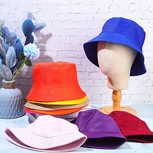 45 חתיכות כובע דלי מוצק בכובע רב -צבעוני כובע דלי נסיעות כובע דיג אריזות כובעי דייג לבנים בנות נשים גברים