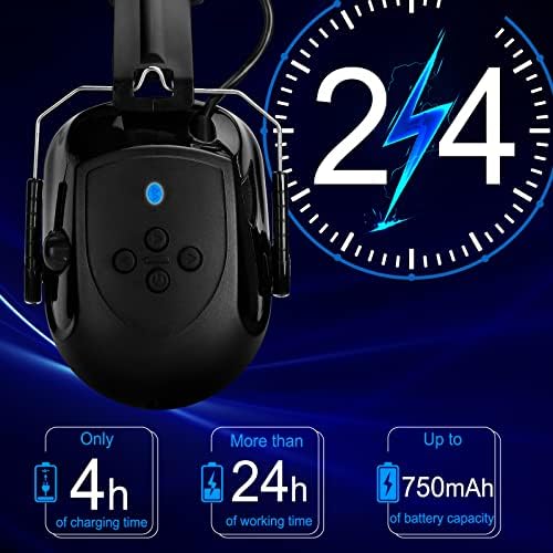 Yinshome Bluetooth Shooting Electronic הגנה על אוזניים אוזניים, מגן שמיעה להפחתת רעש