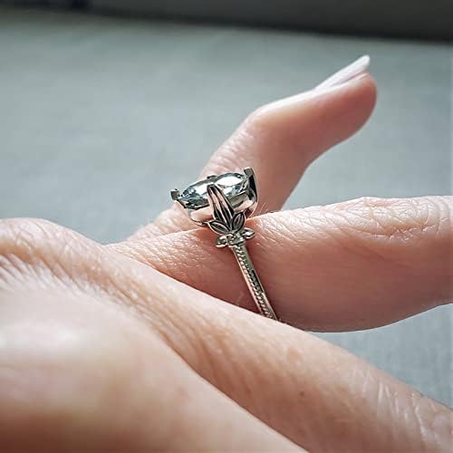 טבעות בגודל 8 לבני נוער וינטג 'נשים מעודנות טבעת זירקון טבעת זירקון לנשים מתנות תכשיטים