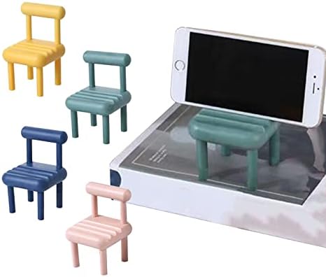עמדת טלפון של כיסא חמוד של Vovcig, 4 חבילות מיני טלפון נייד בסיס שולחן עבודה שולחן עבודה אוניברסלי טלפון