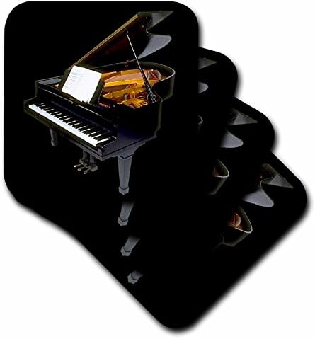 3 דרוז פסנתר גרנד-חופי אריחי קרמיקה, סט של 4, סט -4-קרמיקה, משתנה