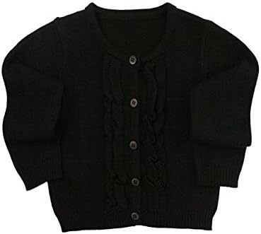 Rufflebutts® בנות תינוקות/פעוטות פרועות שרוול ארוך סוודר קרדיגן סוודר