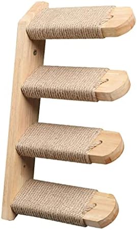 קיר רכוב חתולי טיפוס סולם עץ מדרגות לחיות מחמד ריהוט חתלתול קיר מדף סט חתולי מוט עץ שריטות טיפוס חתולי עץ