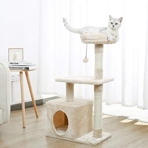 Miwaimao Pet Cat Tree Condo House House מגרד מגרד טפסים צעצועים לחתול חתול הגנה על ריהוט משלוח ביתי מהיר, AMT0014GY,