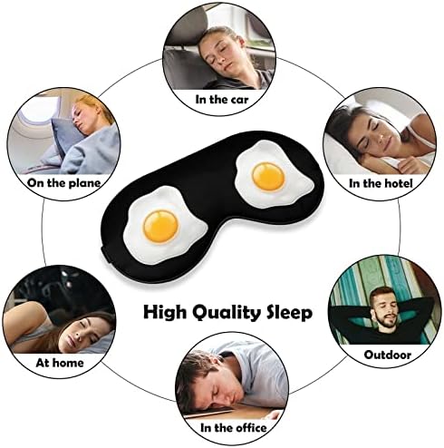 מסכת שינה ביצה מטוגנת עמידה מכסה עין עין עין עין עם רצועה מתכווננת לגברים נשים