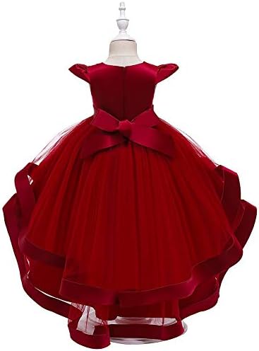 ווצ ' ינל פרח בנות גבוהה נמוך טול שמלת נסיכת יום הולדת תחרות שושבינה מסיבת חתונת פורמליות ערב ריקוד כדור שמלה