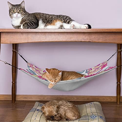 מיטת שינה חתול גולגולת צבע ערסל לחיות מחמד עם רצועות מתכווננות ווי מתכת 16.9& 34; איקס13