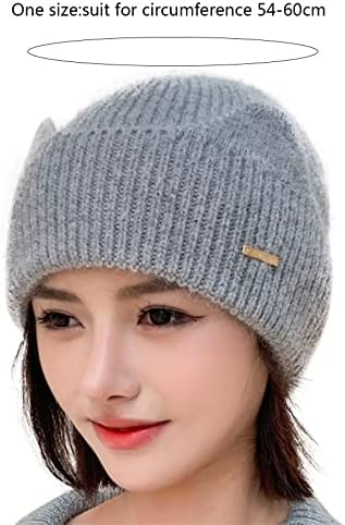 נשים סרוגות כובע כפה כפוף מזדמן קפל קפל חצי כובע אופנה חם